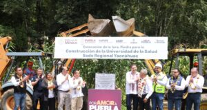 En Yaonáhuac con una inversión de 46.8 millones de pesos, en este municipio inició la edificación de la Universidad de la Salud.