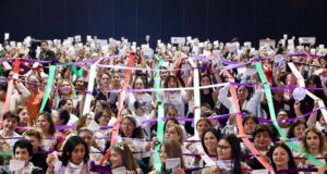 «Donde estamos las mujeres transformamos, tejemos y nos cuidamos», afirmó la secretaria de las Mujeres del Gobierno de México.